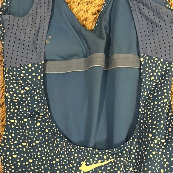 Nike Blue and White Women's Swimsuit E - Picture 7 of 9